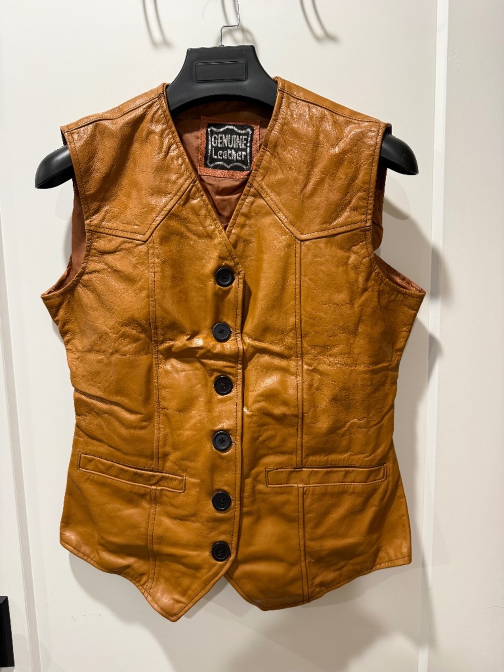Genuine Leather gold vest